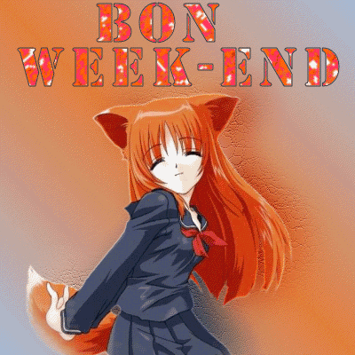 Résultat de recherche d'images pour "image manga bon samedi et bon weekend"